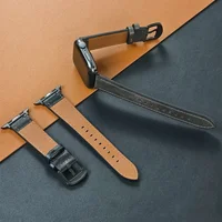 Bracelet en cuir de haute qualité pour homme, bande pour Apple Ultra 2, série 10, 9, 7, 8, 3, 4, 5, 6, SE, 44mm, 40mm, 38mm, 42mm, 41mm, 45mm, 49mm 4