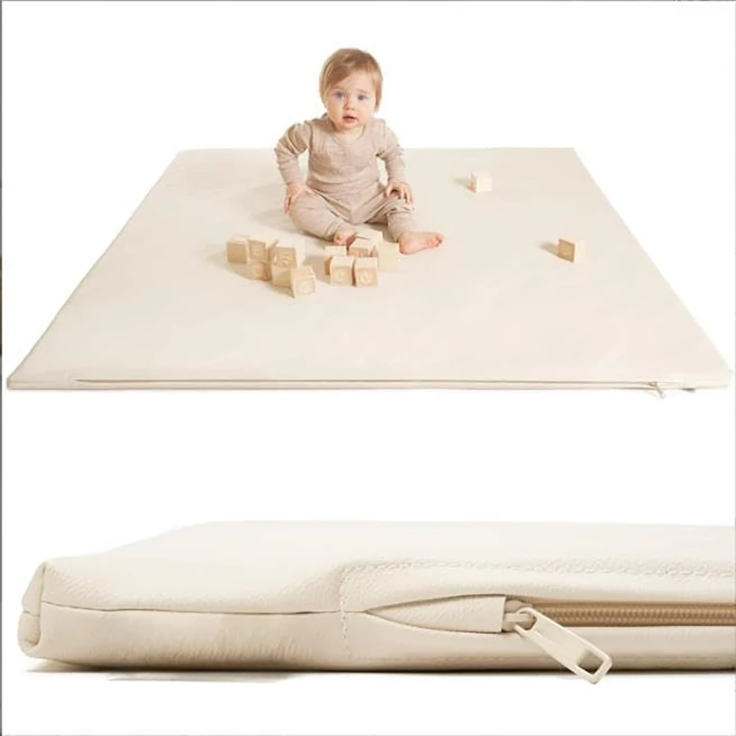 Baby Play Mat 120x120cm(47x47inch) Stylish Padded Mat for Your Boy or Girl Baby Playmat for Playpen Foldable Foam Baby Mat