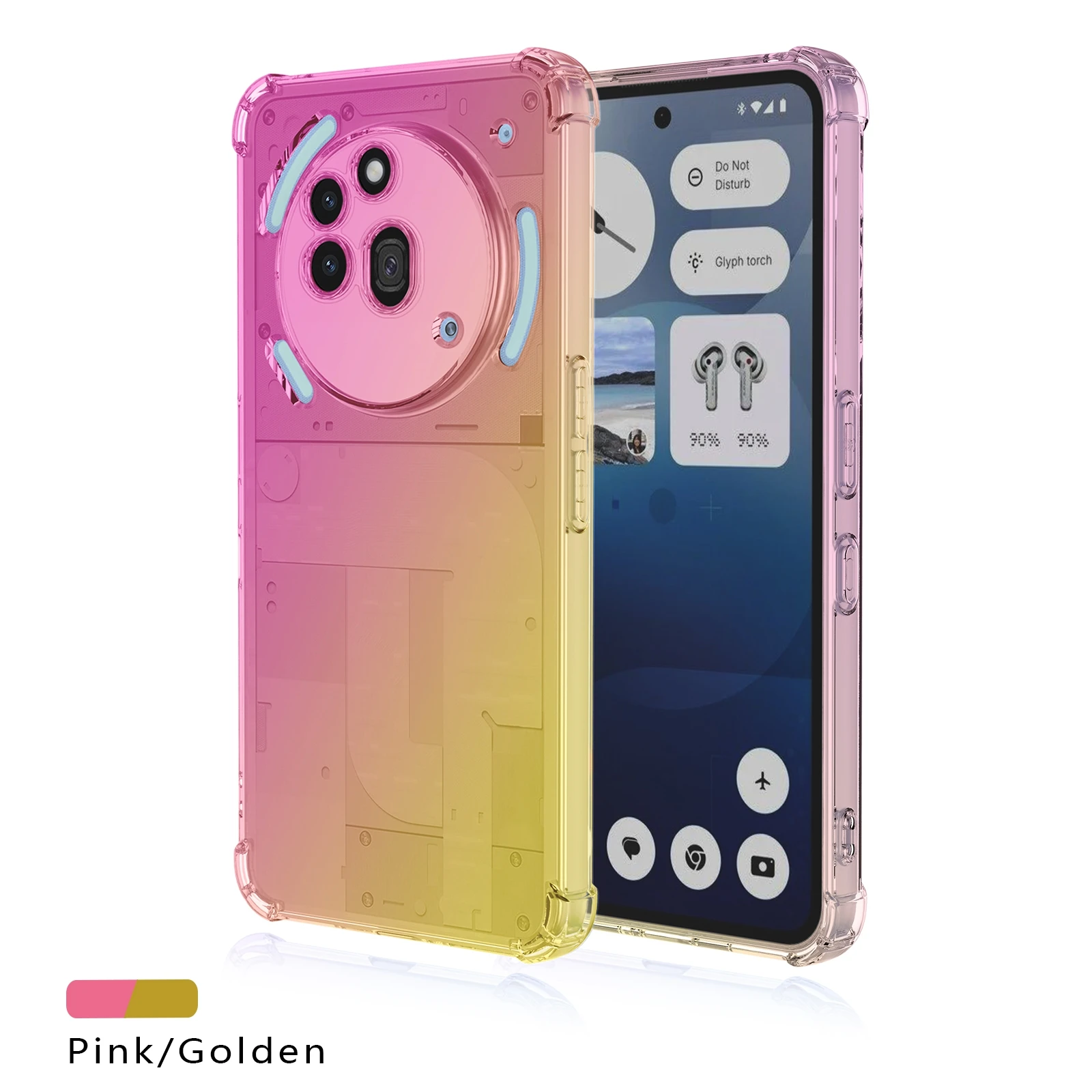Gradient Airbag TPU Shockproof Protective Case Cover