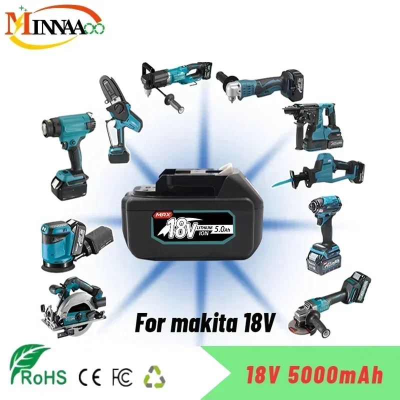 

Makita 18V Tool Rechargeable Battery BL1860 B 18V 6.0AH Backup Battery for Makita 18V BL1860 BL1840 BL1850 with DC18RF Charging
