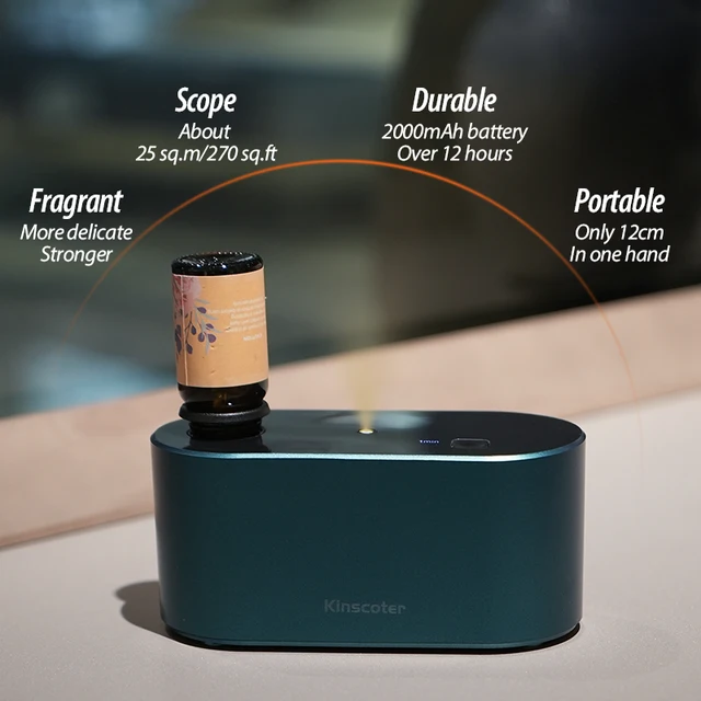 Automatic Induction Waterless Aroma Diffuse Portable Essential Oil Nebulizing Diffusion with Timed Mist for Bedroom Holiday Gift 2