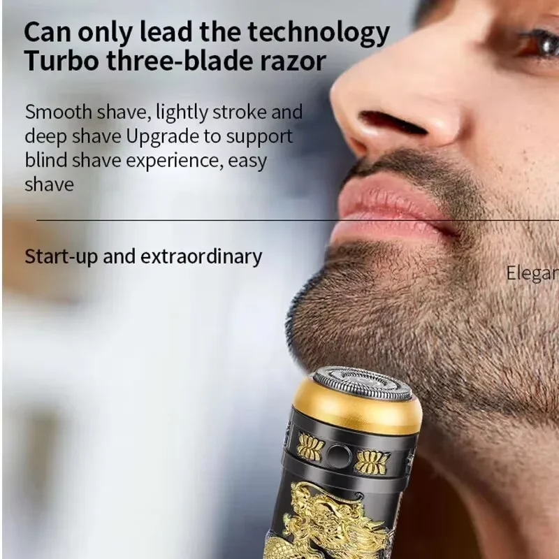 Dragon Head Shaver For Men Mini Razor Portable Shaver USB Charging Dragon Pattern Car Razor Easy to Carry Durable mini razor