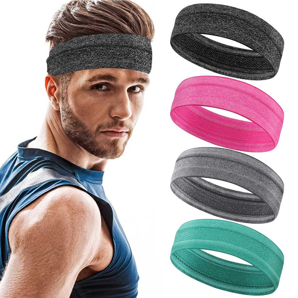 Sports Headband Workout Sweat Bands Moisture Wicking Running Headband Anti Slip Breathable for Running Riding