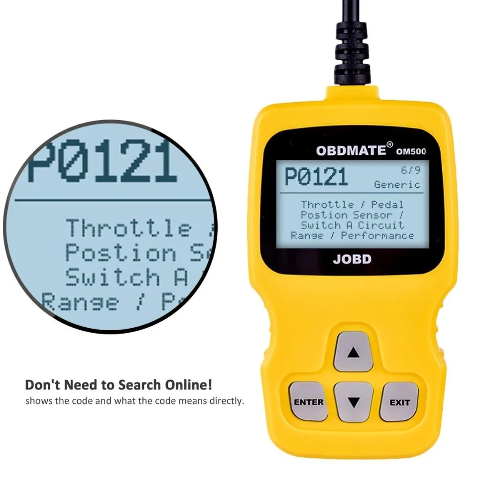 

Новейший считыватель кодов OM500 JOBD OBDII EOBD, автомобильный диагностический инструмент, сканер неисправностей двигателя для японских автомобилей