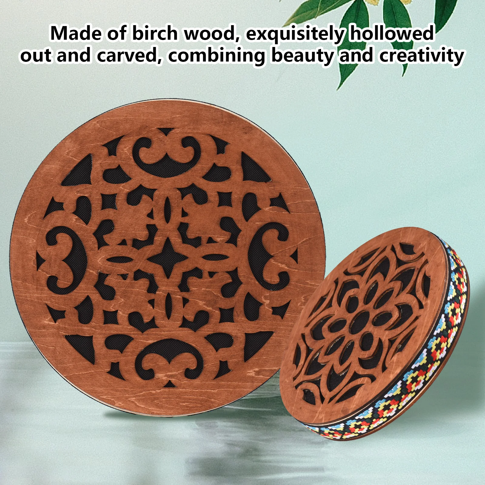 

Ocean Drum Ethnic Percussion Instrument Onomatopoeic Music Portable Hand Drum Sound Therapy Relax Water Sound Birch Wooden Drum