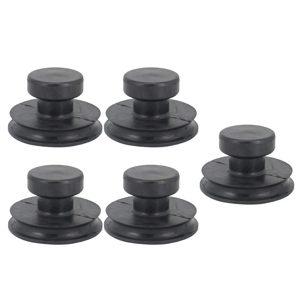 

5 Pcs Rubber Suction Bowl Sound Supplies Portable Handle Singing Sucker Lifter Handles Lifting