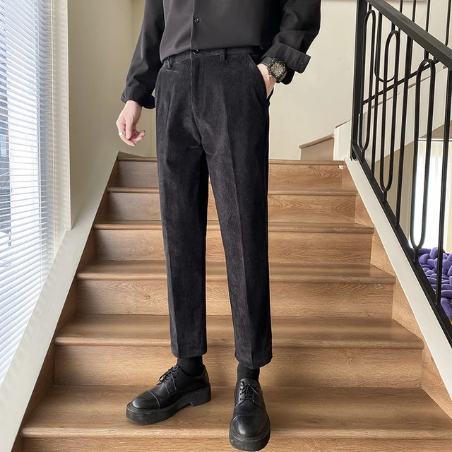 Cropped corduroy trousers mens store