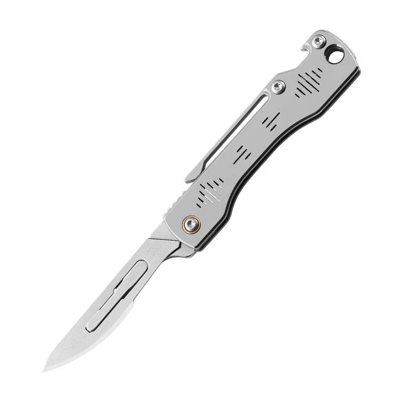 Stainless Steel Folding Knife EDC Multi function Tool Portable Cutting