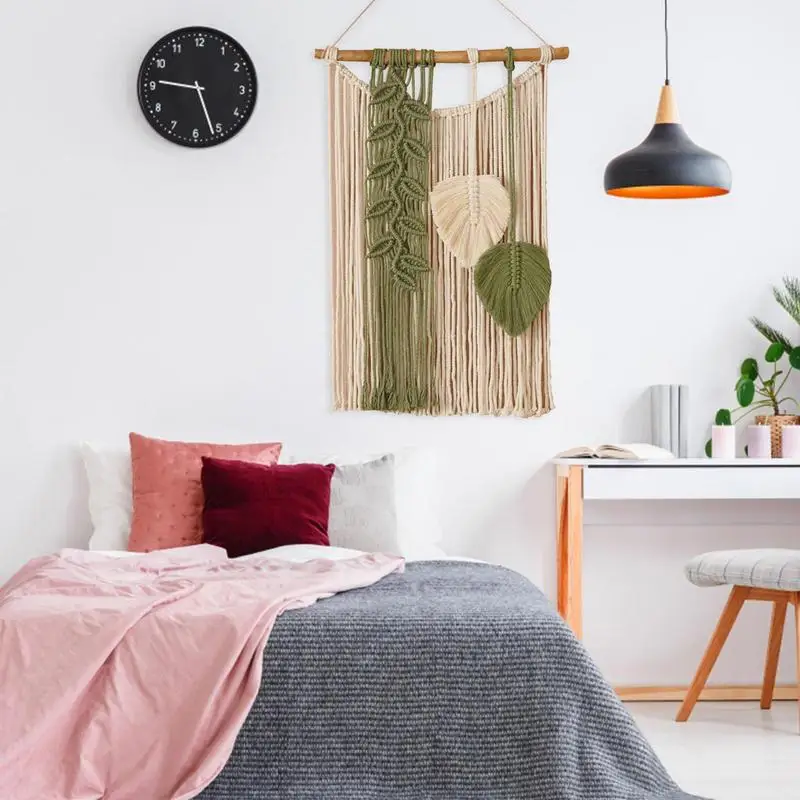 Boho Wall Tapestry Macrame Boho Wall Macrame Woven Wall Tapestry Chic Handmade Tassels Pendant Bohemian Wall Art Decorations 3