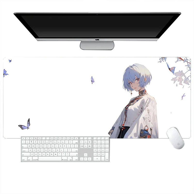 Anime Ayanami Rei Mousepad Large 1000x500 Gaming Mouse Pad E-V-A Girl LockEdge Thickened Computer Keyboard Table Desk Mat