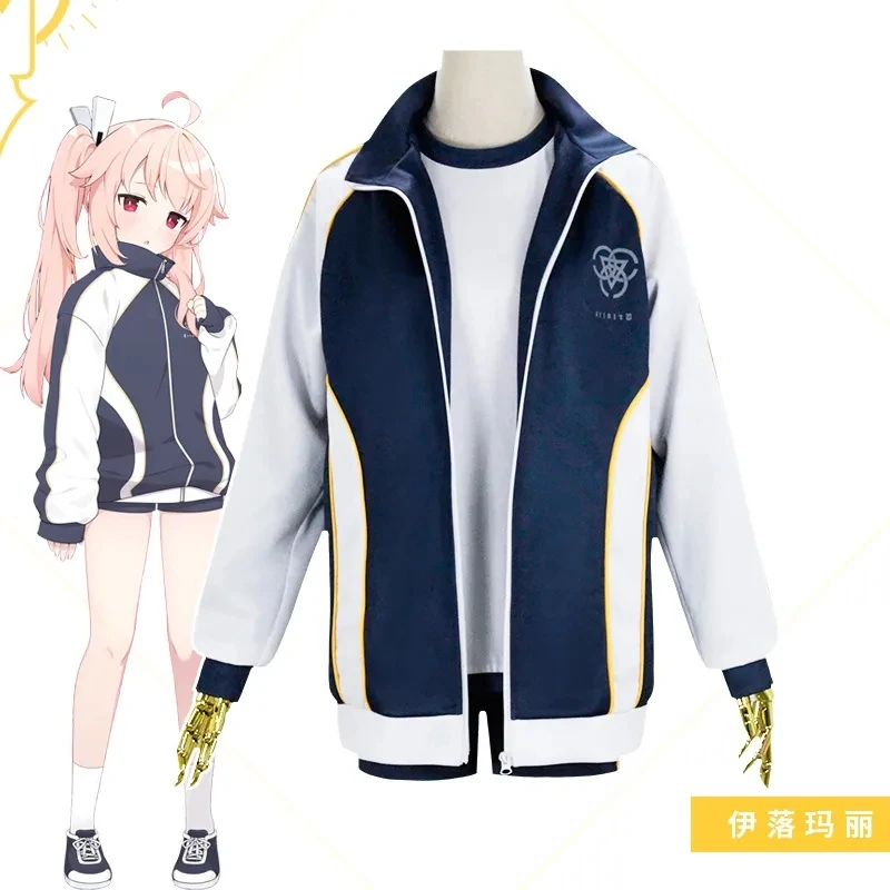 

Game Blue Archive Cosplay Costume Mari Ioch Hanekawa Hasumi Athletic Wear Girl School Sport Uniform Coat Top Pants For Women