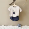 New Summer Baby Clothes Set Infant Toddler Fruit Lemon Print Round Neck T-shirt+Shorts Newborn Boys Girls Outfit Set 2PCS 6