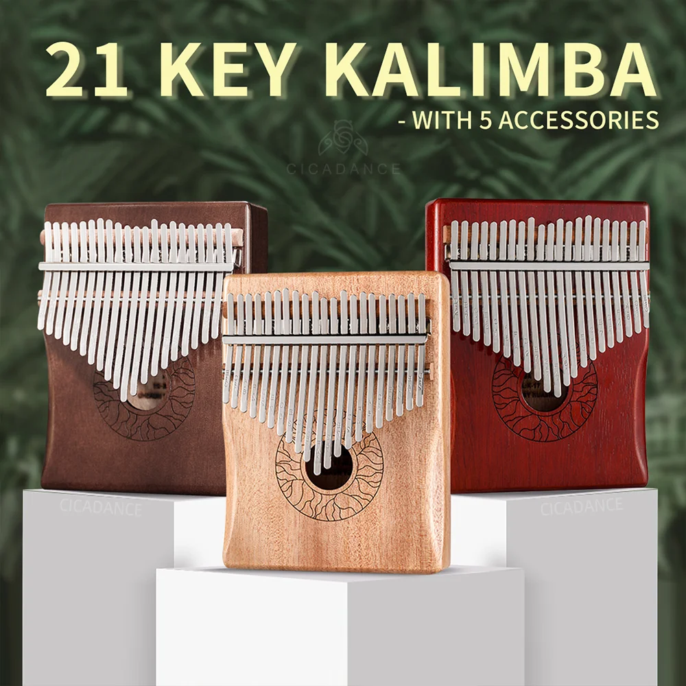 

Kalimba 21-клавишное пианино красное дерево Calimba Mbira деревянная клавиатура музыкальный инструмент подарки на день ребенка с аксессуарами