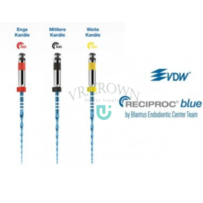 VDW NiTi Reciproc Blue Files 25mm Endodontic Reciprocating Files Dental Endo Root Canal FIles 3