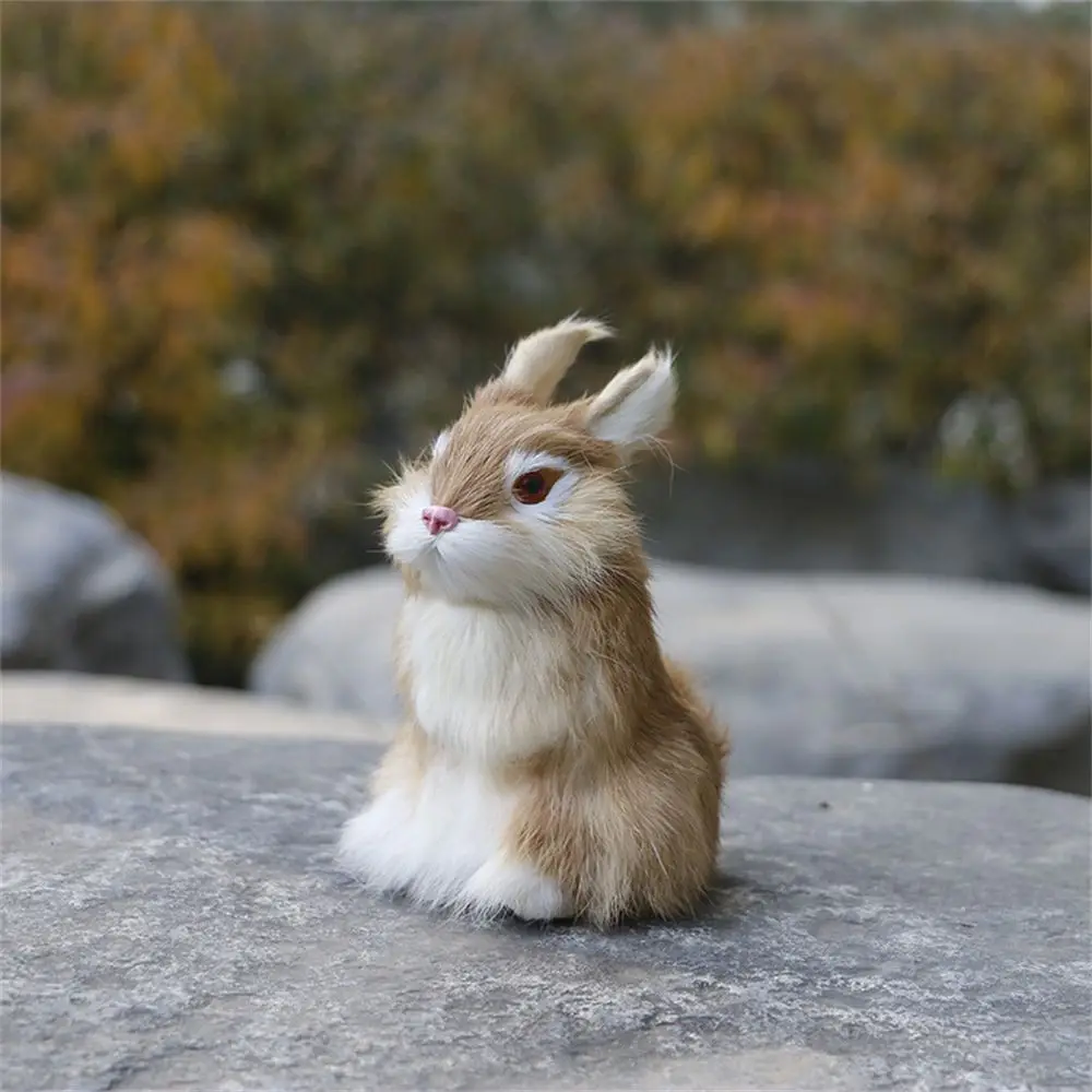 thumbnail image 1 of Mini Realistic Plush Rabbits Kids Toys Decorations Birthday Gift Lifelike Artificial Animal pocket Bunny Plush Toys Model, 1 of 5