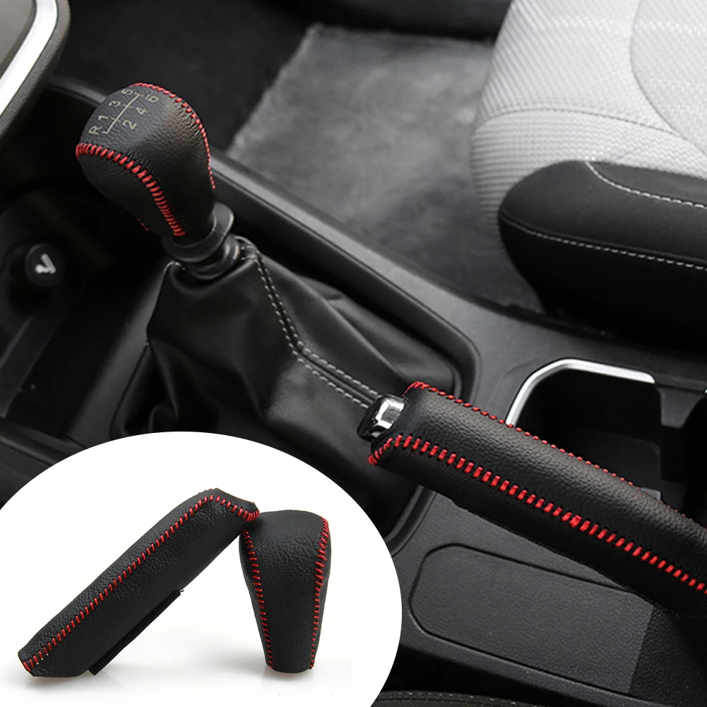 2PCS Accessories For Hyundai Creta ix25 2018 2019 Leather Gear