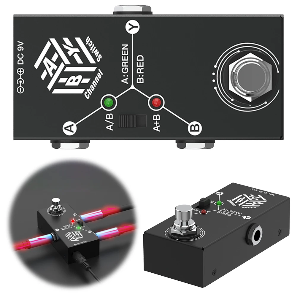 ABY Box Line Selector Metal Casing AB Switch ABY Line Guitar Effect Pedal True Bypass Guitar Bass Pedal