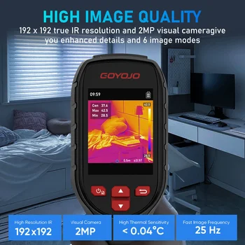 휴대용 열화상 카메라, SuperIR 192x192, 가정 검사, 전기 누수 작업에 이상적