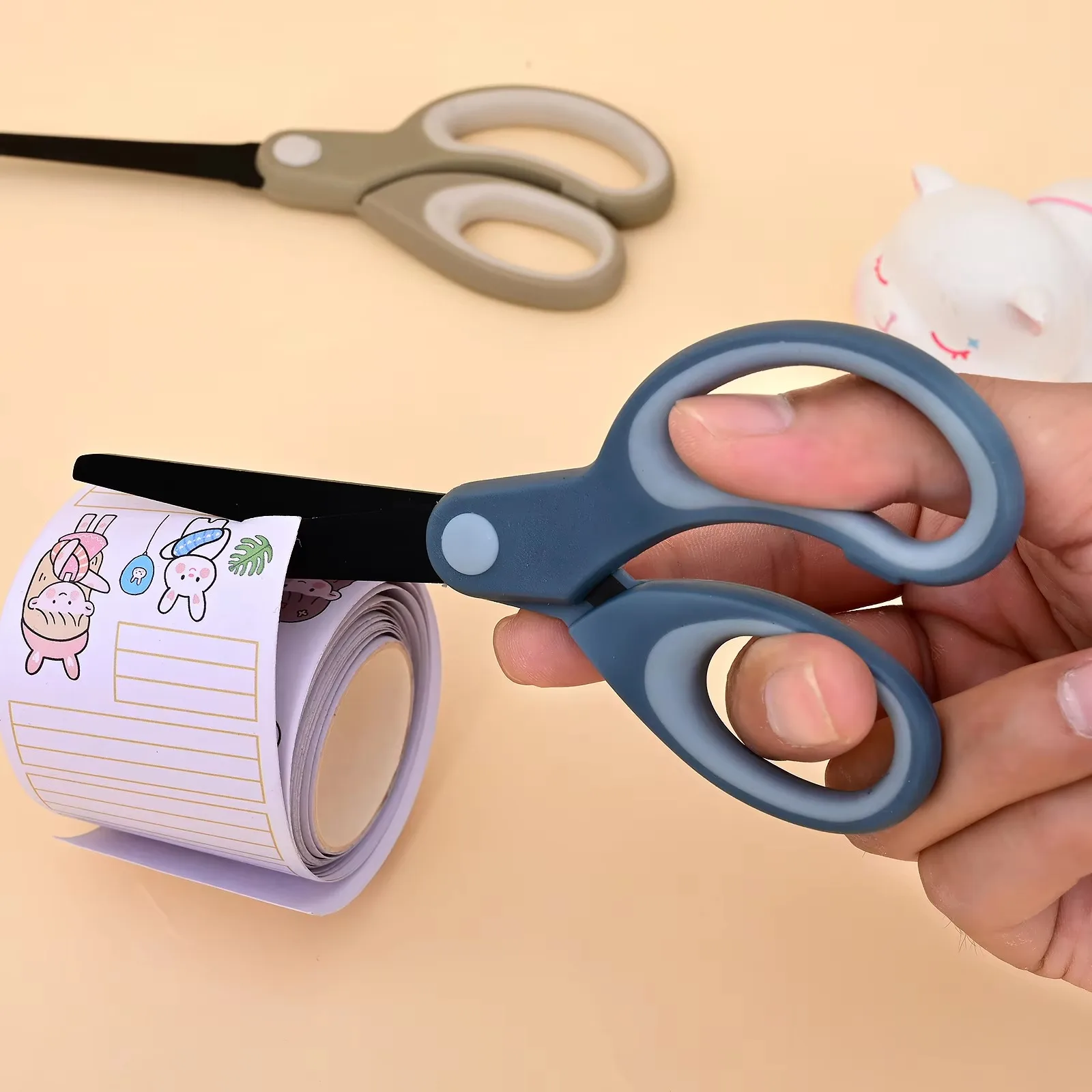 145mm Alloy Stainless Steel Anti Stick Scissors Stationery Office Student DIY Hand Craft School Tool Supplies Cute Scissors - 2