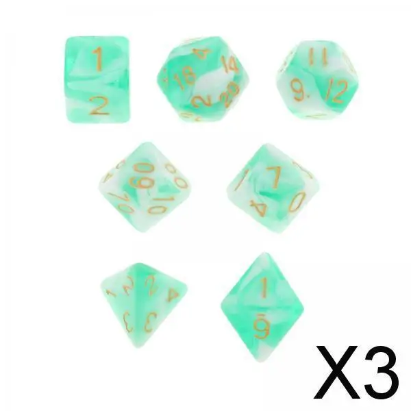 

2-4 упаковки, 7 шт., акриловые многогранные игральные кости