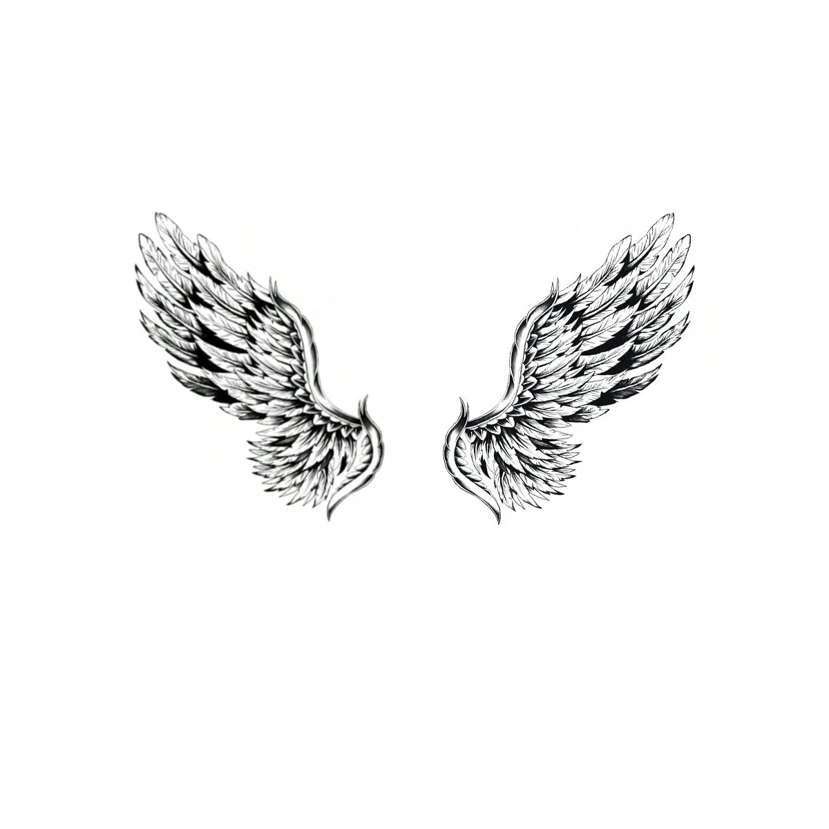 Realistic Angel Wings Tattoo: A Detailed Review of Long-Lasting, Waterproof  Temporary Body Art, image size:1200x1200