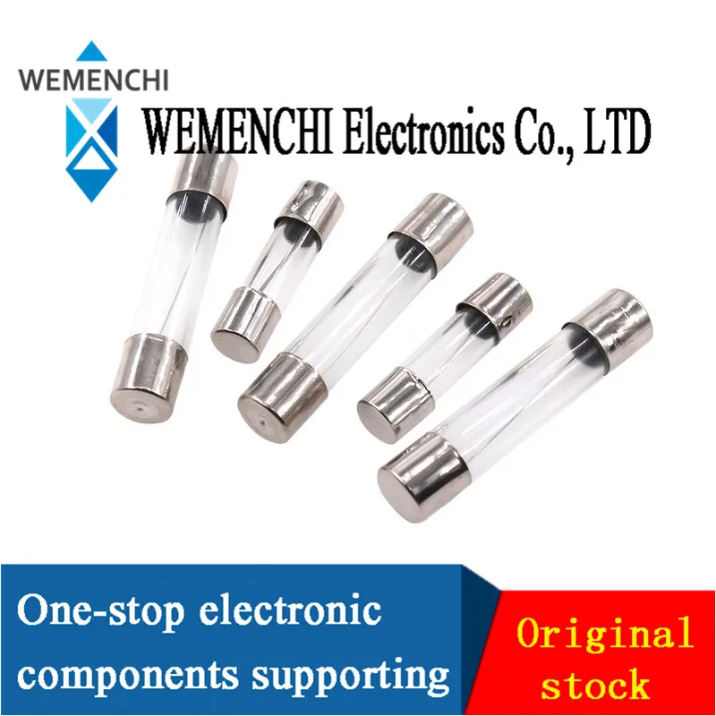 Glass Fuse Kit 10pcs/lot 5*20mm 6*30mm Fast Blow Glass Tube Fuses 250V 0.5 1 2 3 4 5 6 8 10 15 20 25 30 A AMP