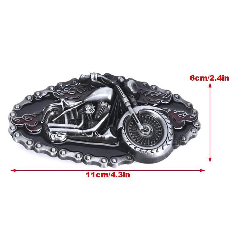 Modische Herren Vintage Motorrad-Design Cowboy-Stil Gürtelschnalle aus Legierung – Detail 8