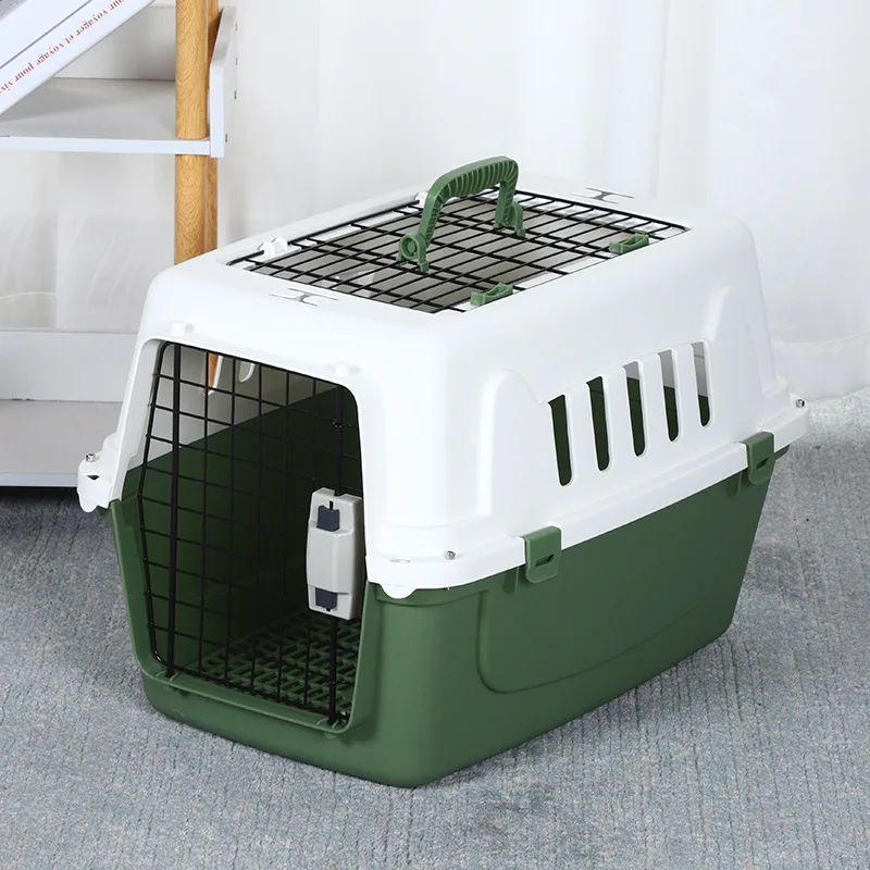 Pet Transport Carrying Box Dog Travel Bag Airline Approved Handbag Dog Pet Air Box Consignment Plastic Cat Air