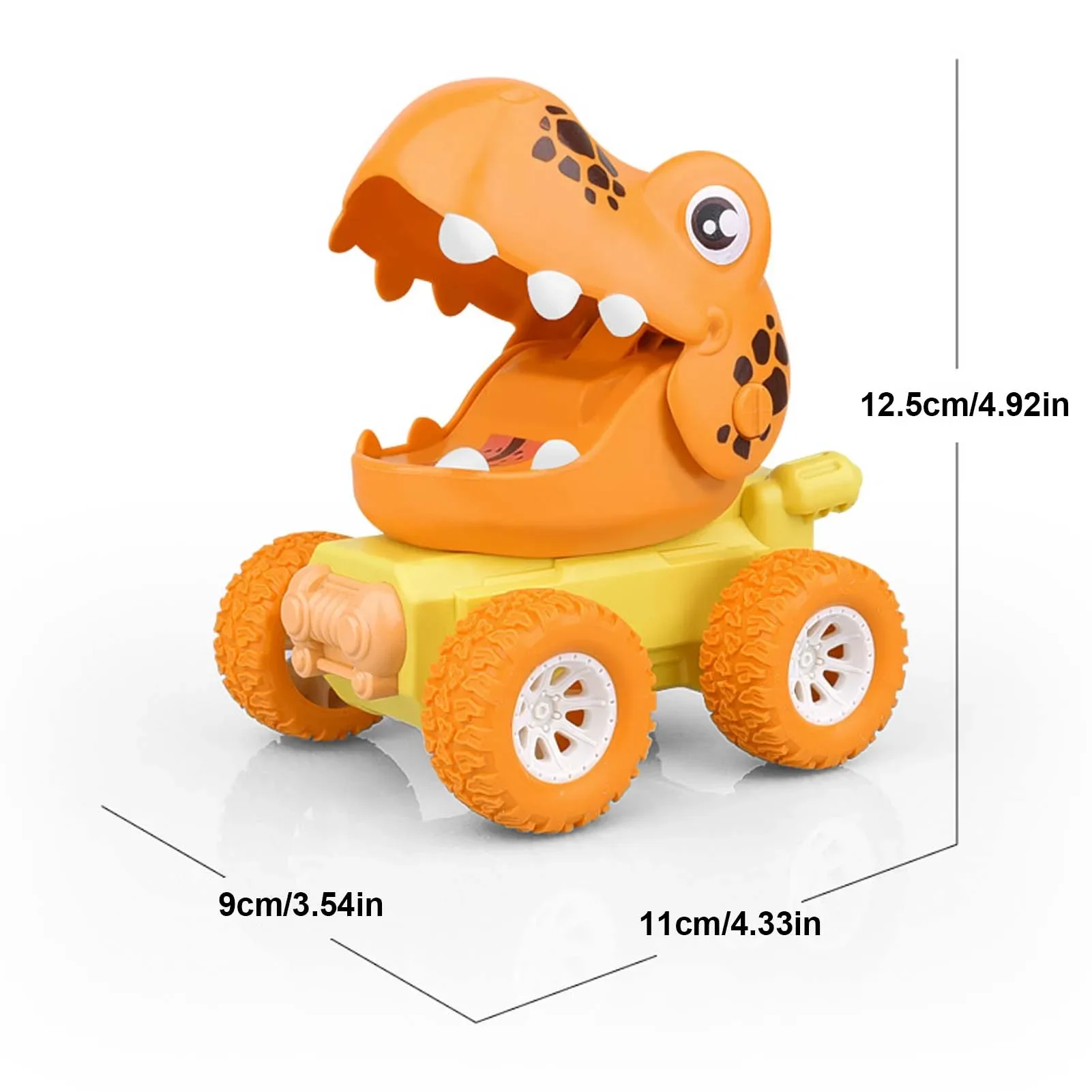 Children Pressing Dinosaur Car Inertial Pull Back Baby Pull-back Car Will Move Cute Dinosaur Kids Early Educational Toys Gift 6