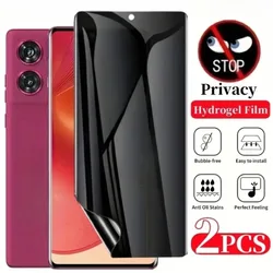 Set of 2 Solid Anti - Spy Hydrogel Phone Screen Protectors - 2pcs (Edge 40 Neo)