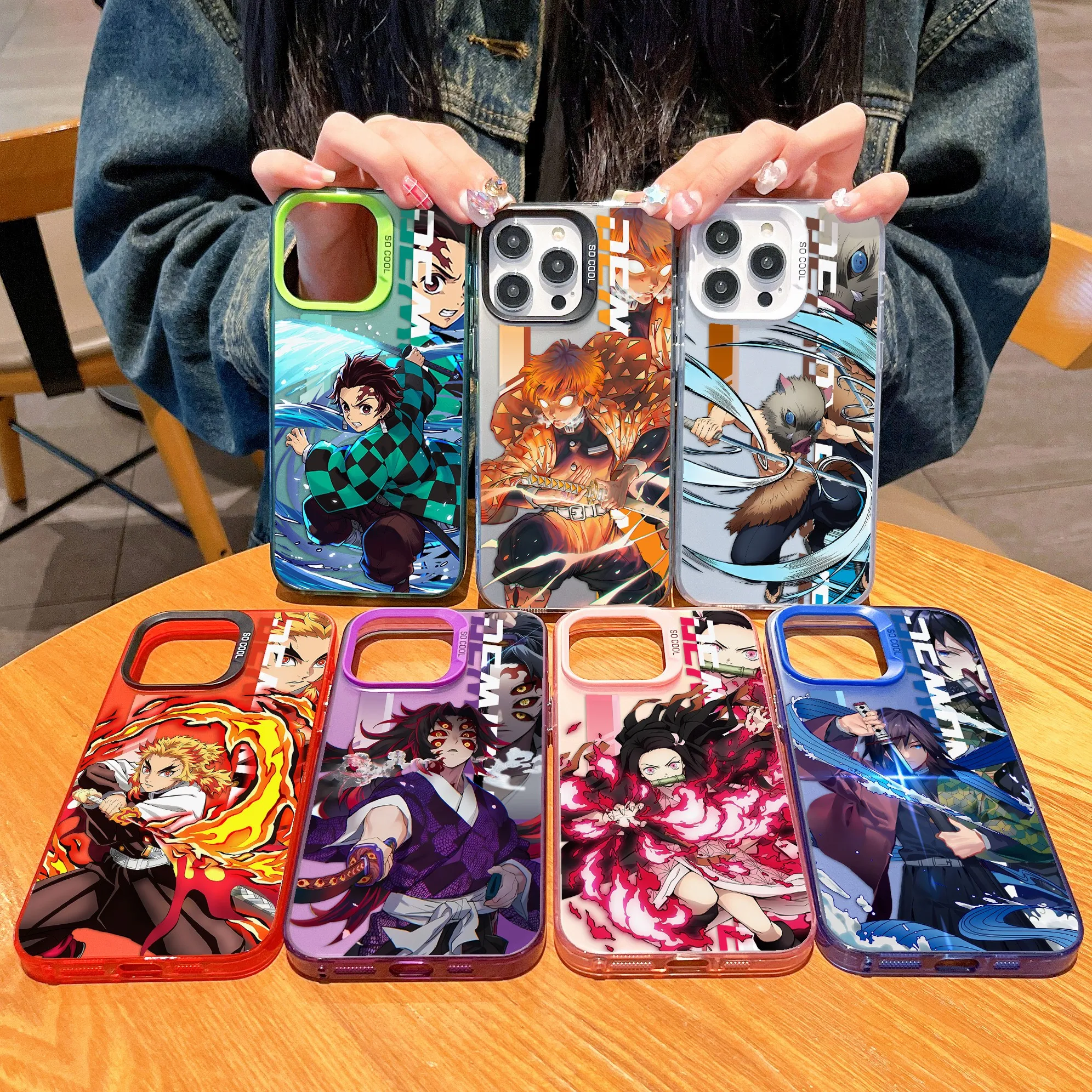

Phone Case Japan Anime Demon Slayer For VIVO Y15S Y16 Y17S Y21 Y22S Y27 Y50 Y91 Y93 V23 V25 V27 V29 S1 Pro 5G Hard PC Cover