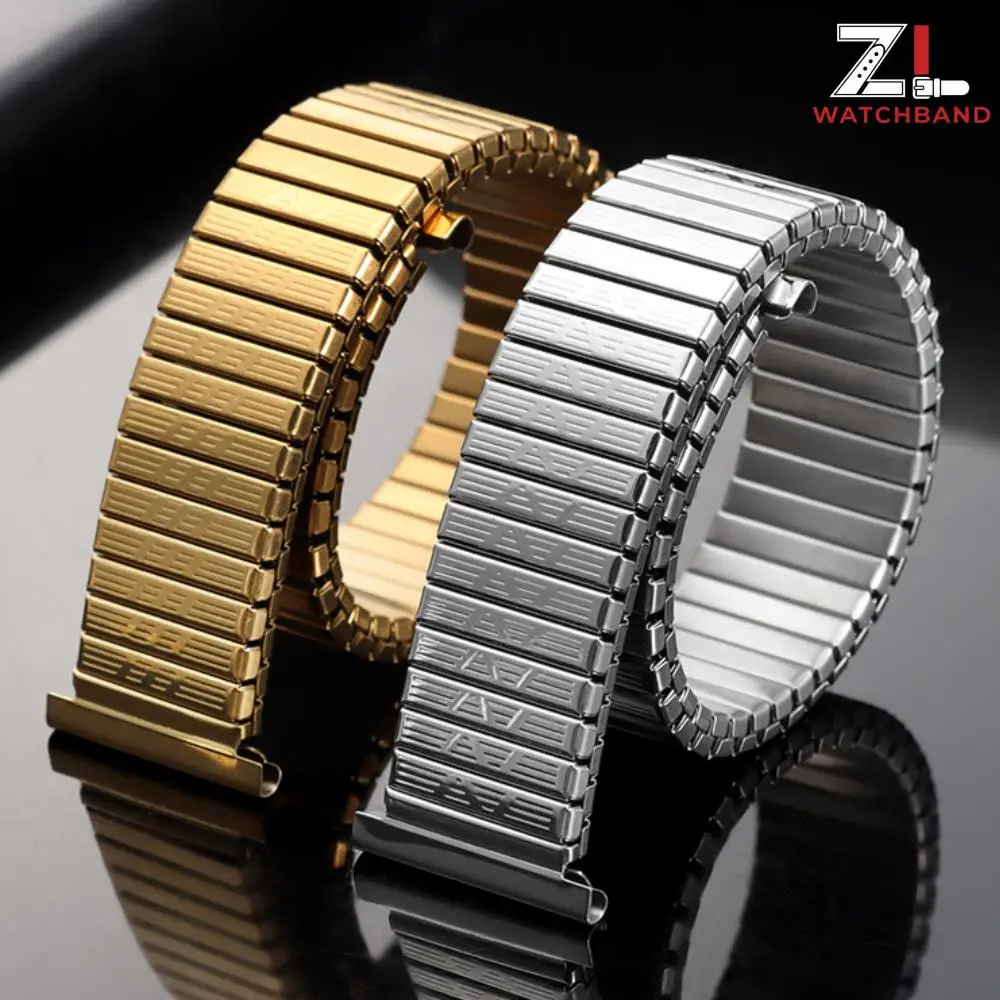 Universal Stainless Steel Elastic Stretch Watchband Replacement Bracelet