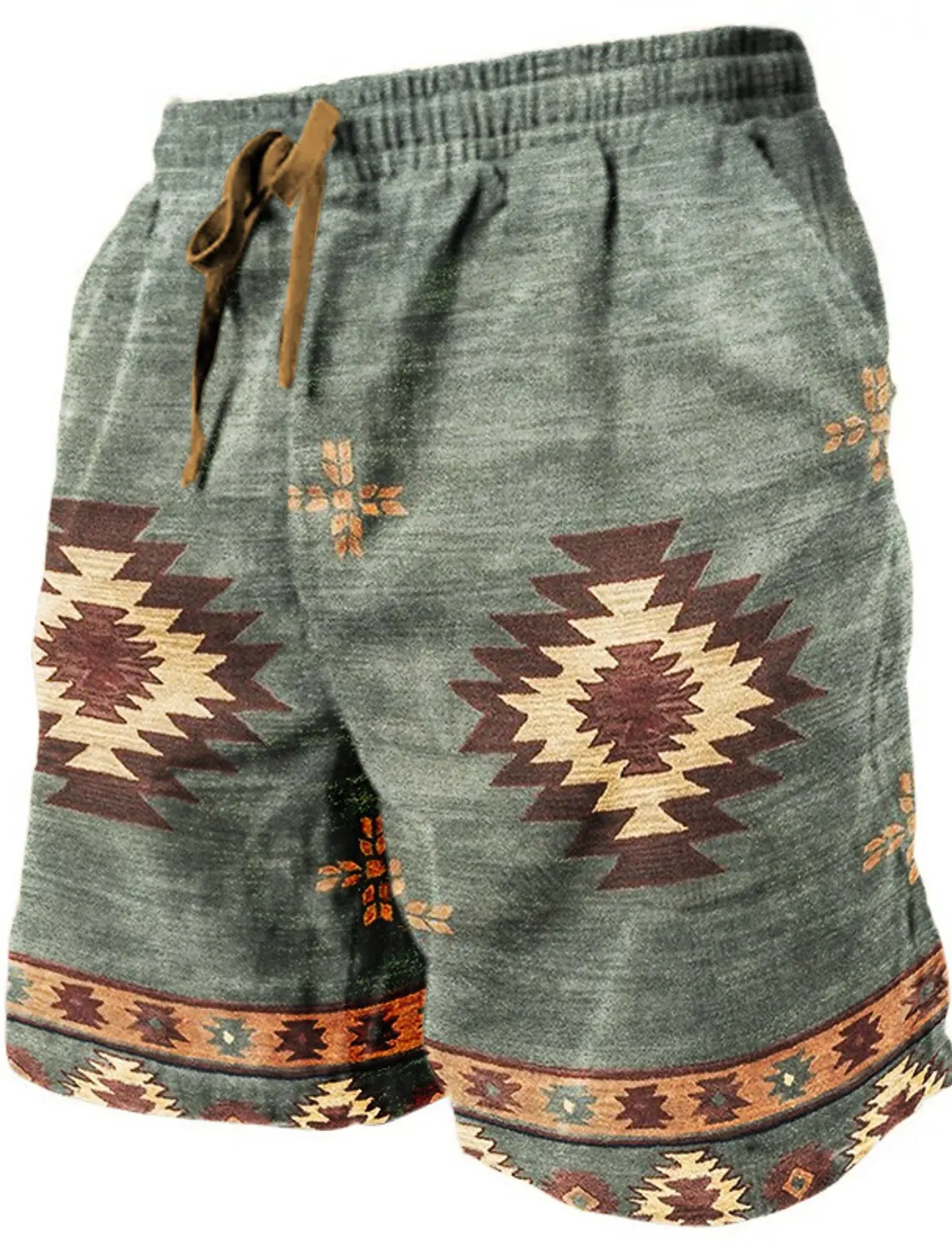 남성 비치 바지 탄 옐로우 빈티지 3D 프린트 반바지 남성 여름 통기성 반바지 피트니스 스트리트 반바지 남성 Ropa Hombre