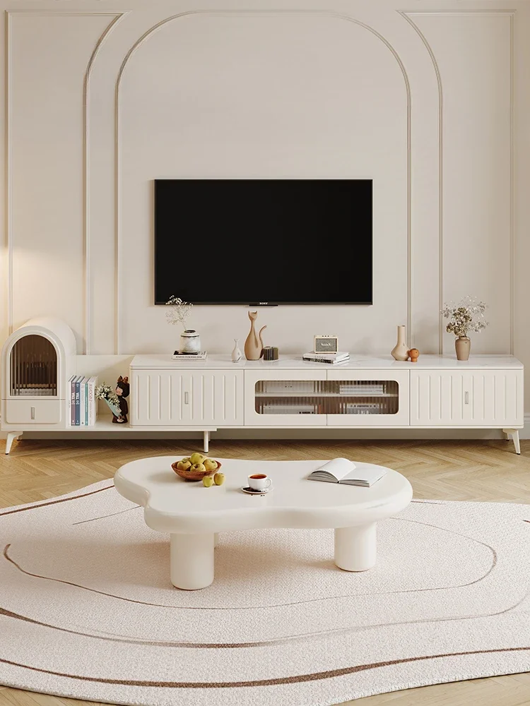 

New Customization of Modern Suspended Rock Panel Household Small Unit Bedroom Hanging TV Cabinet