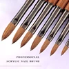 Kolinsky Acrylic Nail Brush Set 3D Pure Handmade Nail Brushes For Acrylic Application Professional Nail Art Brush 6