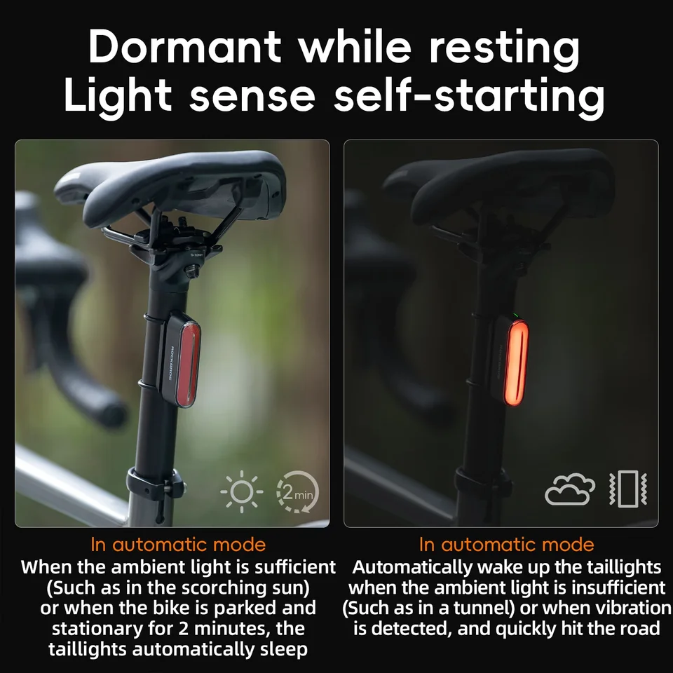 ROCKBROS Luce Posteriore Bici, Attacco Magnetico, Luci Bicicletta LED
