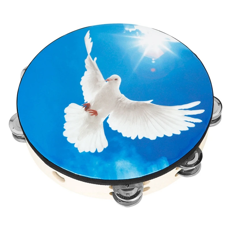 

10-дюймовый дубинный Тамбурин Peace Dove