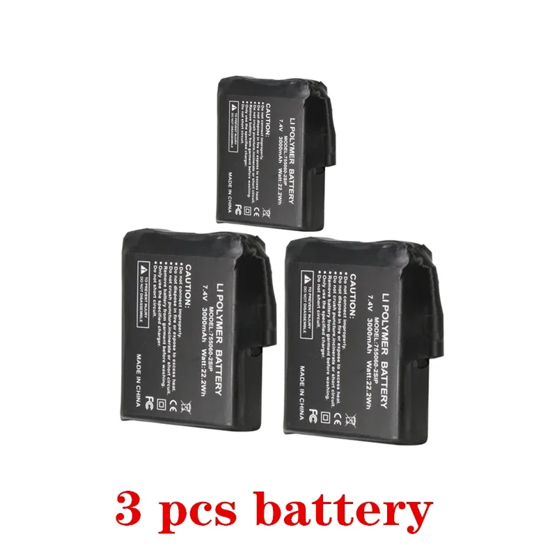 Battery Charger 755060-2S 7.4V 3000mAh high-power heating glove battery heating insole gloves scarf socks