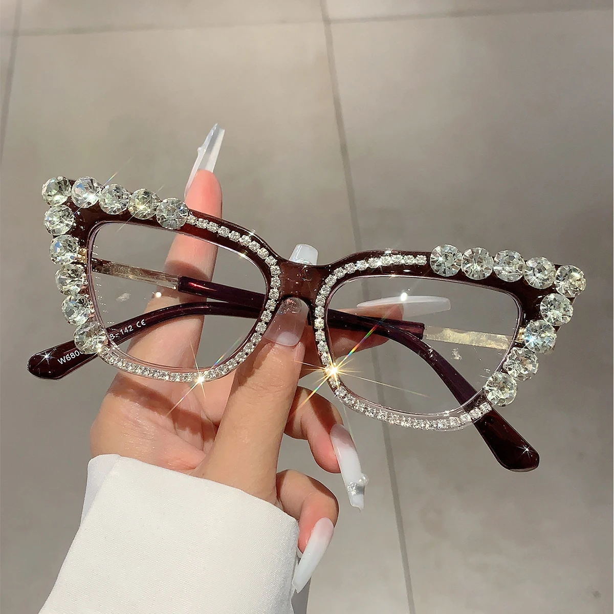 Gatto Occhiali Da Lettura Con Strass KAMMPT Cat Eye Occhiali Da