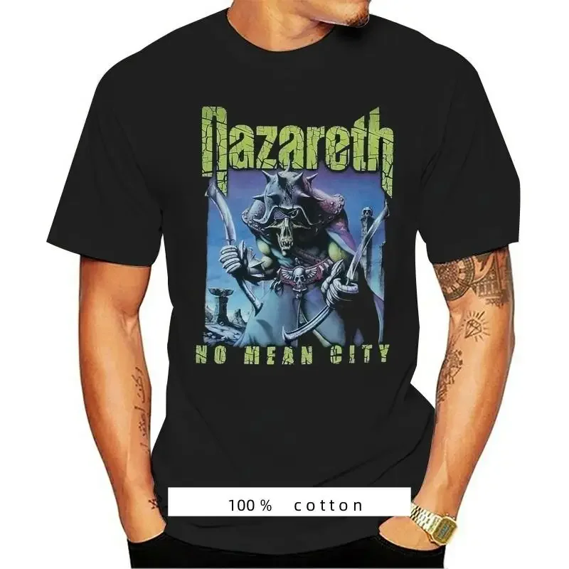 Новая забавная футболка, хлопковая футболка, мужская летняя модная футболка, европейские размеры, летняя футболка, Назарет No Mean City, черная, рок, Харадзюку