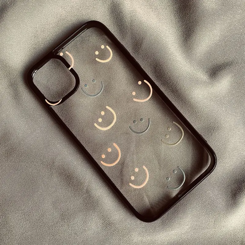 Lucky Side Smiling Face Clear Phone Case