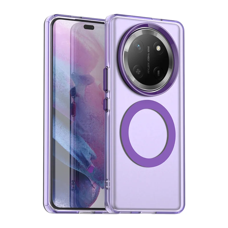 Magnetic Matte Translucent Armor Shockproof Case with MagSafe Wireless Charging Compatibility