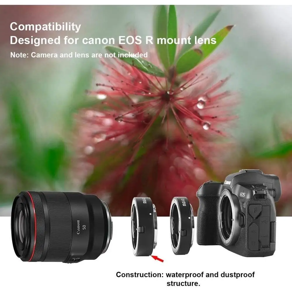 Meike MK-RF-AF1 13mm 18mm Metal AF Full Frame Macro Extension Tube Adapter Ring