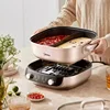 Midea 220V Double Flavour Electric Hot Pot 6.5L Multi Pot 2000WHousehold Electric Hot Pot Non-stick Split Electric Cooker 2
