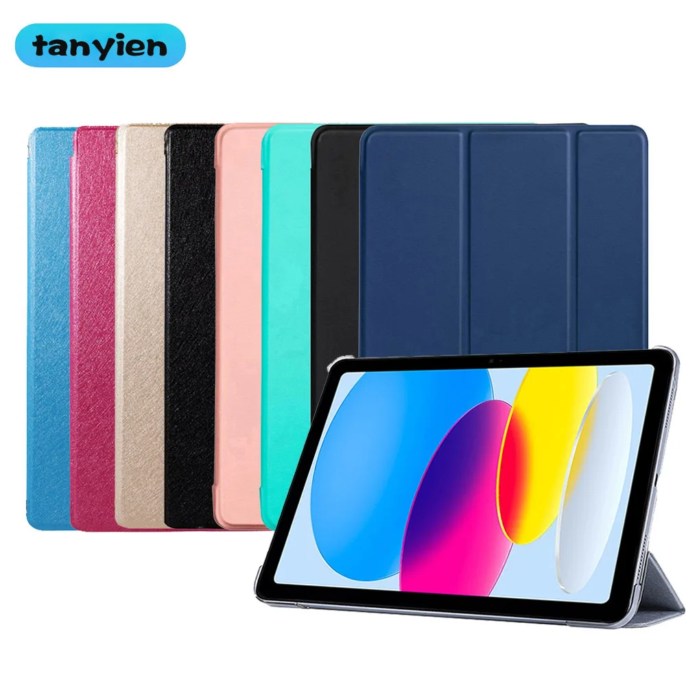 

Tablet Case For Apple iPad 10 10.9 2022 10th Generation A2696 A2757 A2777 PU Leather Trifold Magnetic Stand Flip Smart Cover