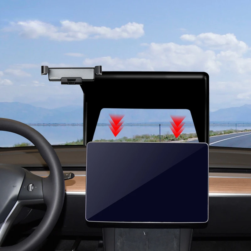 

Автомобильный держатель для телефона Tesla Model 3 Model Y, крепление с фиксированным зажимом для навигационного экрана мобильного телефона Samsung IPhone 12, 11, XS, XR