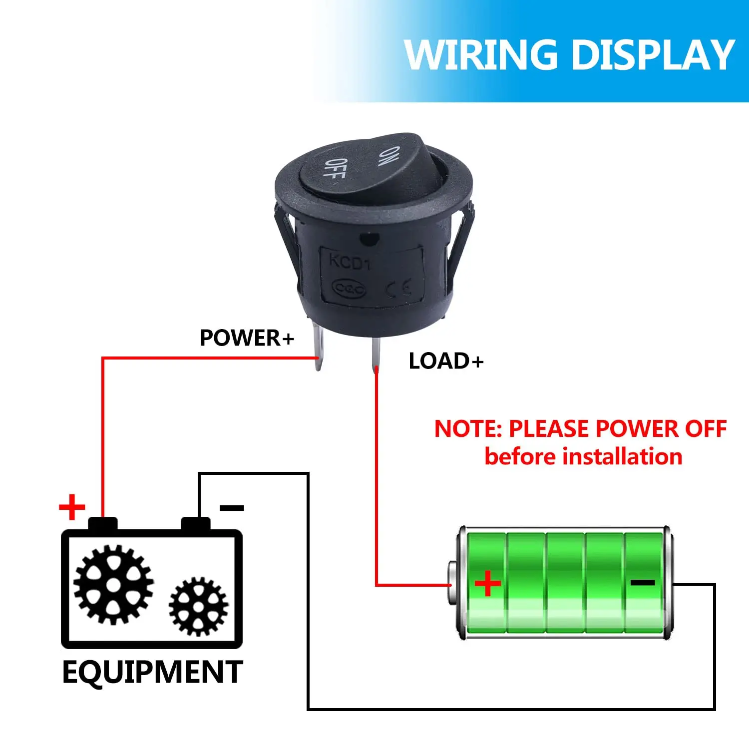 AC 6A/250V 10A/125V Red Light 3 Pin ON OFF SPST Snap In Boat Rocker Switch-in Switches From