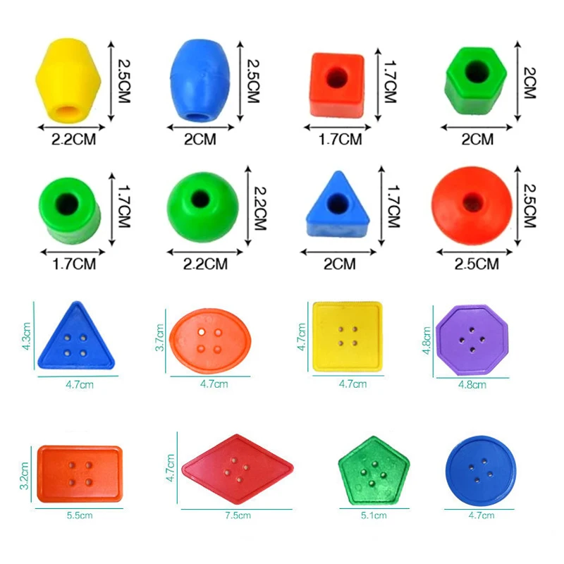 Threading Block Toys Plastic Bead String Bundle Storage Bag Developmental Toys Children Birthday Gift Early Education