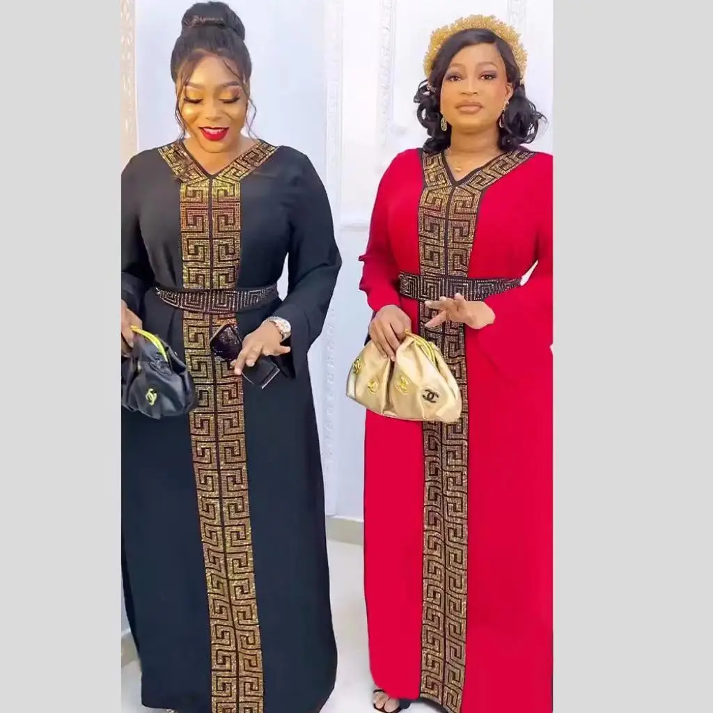 New Fashion dresses rhinestone Dashiki Women Long Blouse Yomadou Color Pattern african dress
