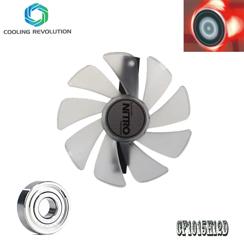 Substituição do Ventilador do Refrigerador Led Sapphire Nitro Rx590 Rx580 Rx570 Rx480 Rx470 4n0010220g Engrenagem Cf1015h12d 95 Milímetros - Imagem 5